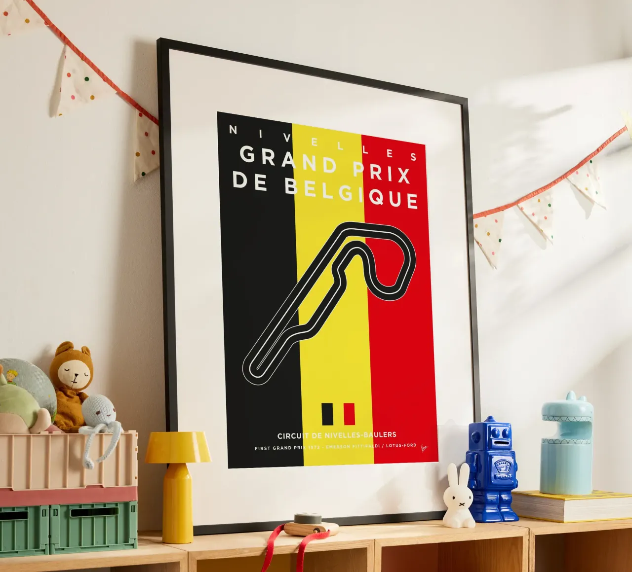 1972 F1 Nivelles Race Track carta hahnemühle da Formula Art