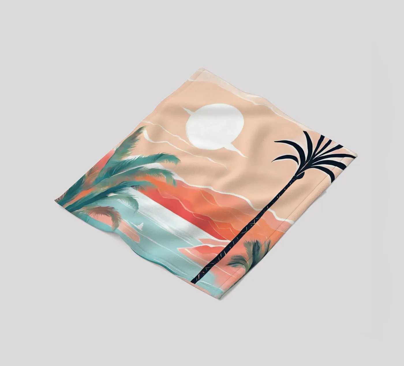 Summer beach fleecedeken van Ohkimiko
