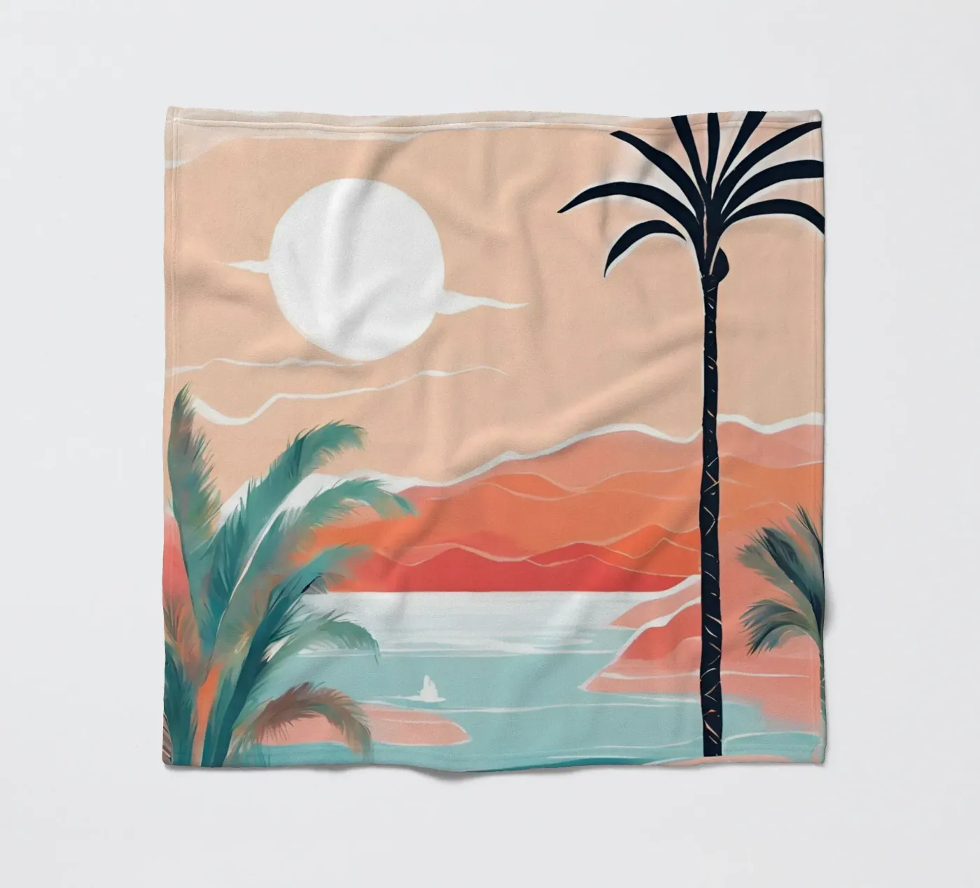 Summer beach fleecedeken van Ohkimiko