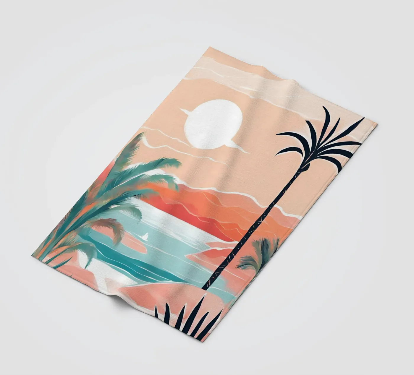 Summer beach fleecedeken van Ohkimiko