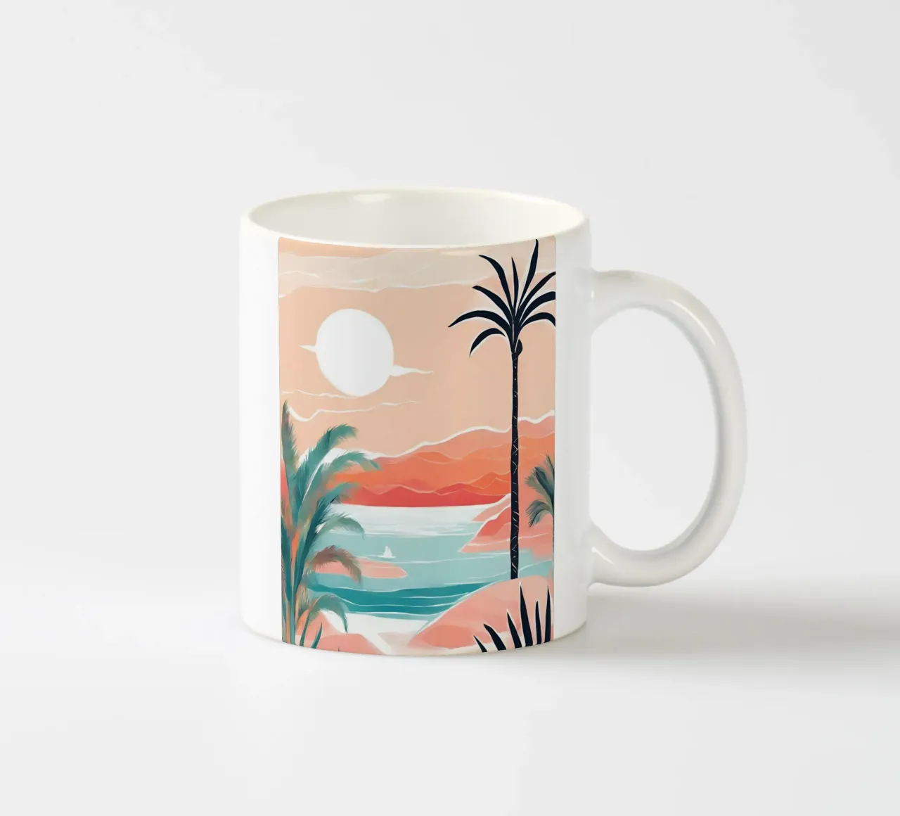 Summer beach tazza in ceramica da Ohkimiko