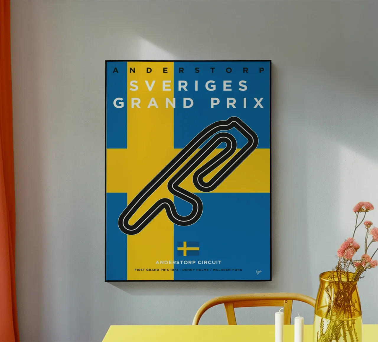 1973 F1 ANDERSTORP Race Track plexiglass da Formula Art