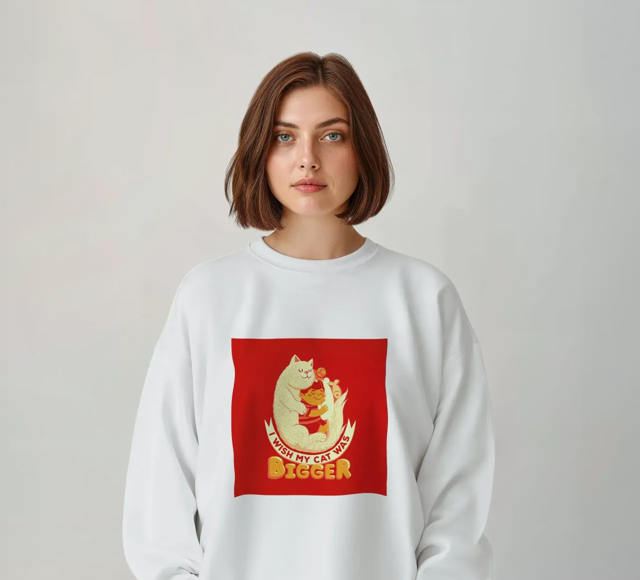 I Wish My Cat Was Bigger felpa da Tobe Fonseca