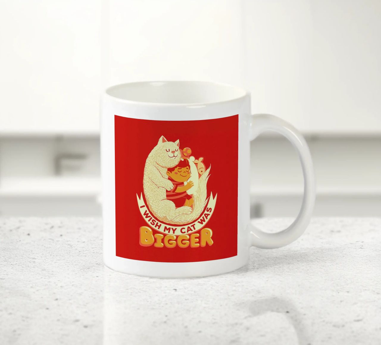 I Wish My Cat Was Bigger tazza in ceramica da Tobe Fonseca