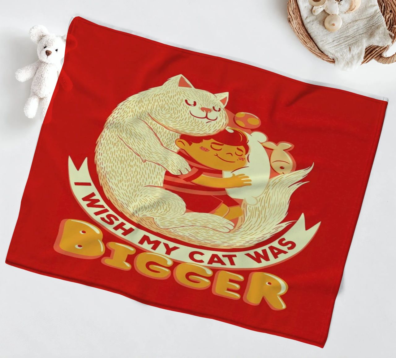 I Wish My Cat Was Bigger coperta in pile da Tobe Fonseca