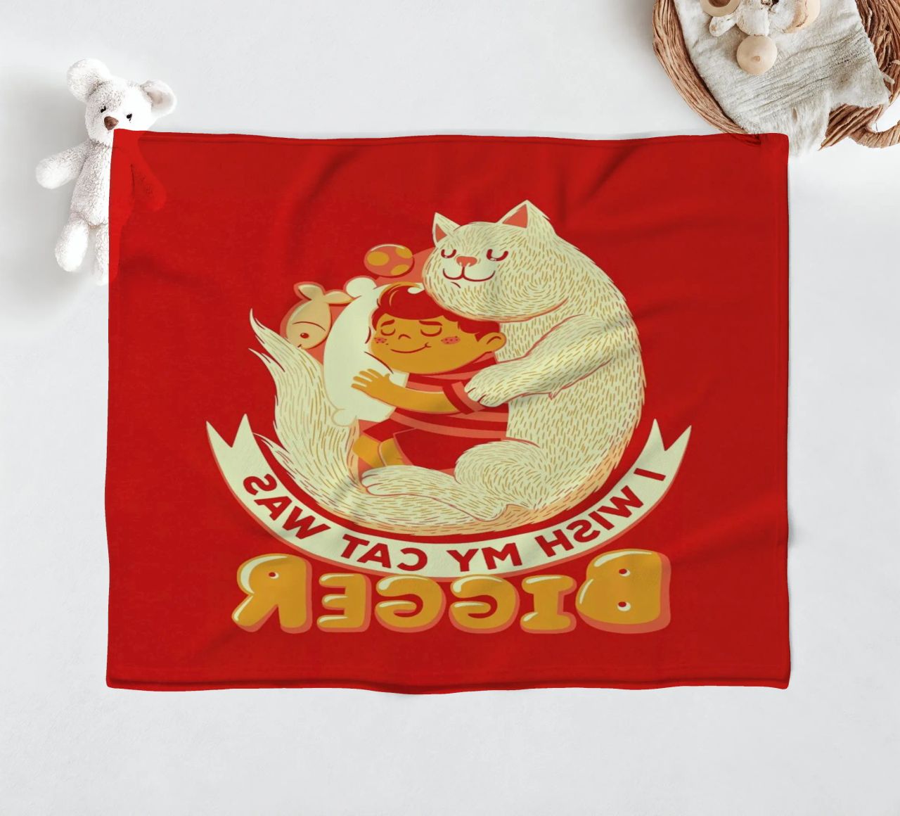 I Wish My Cat Was Bigger coperta in pile da Tobe Fonseca