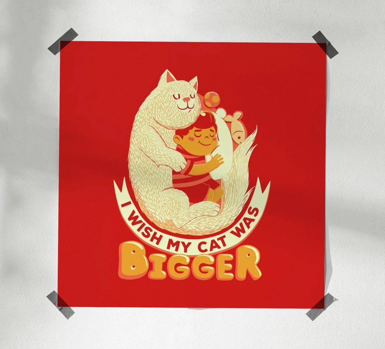 I Wish My Cat Was Bigger carta hahnemühle da Tobe Fonseca