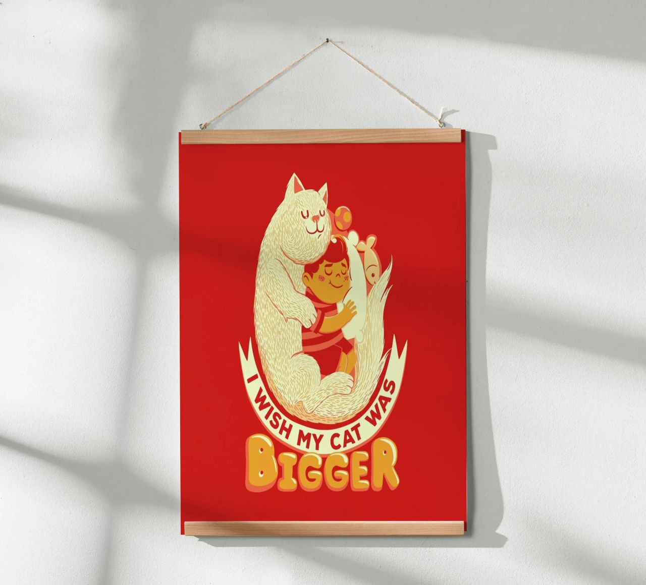I Wish My Cat Was Bigger carta hahnemühle da Tobe Fonseca