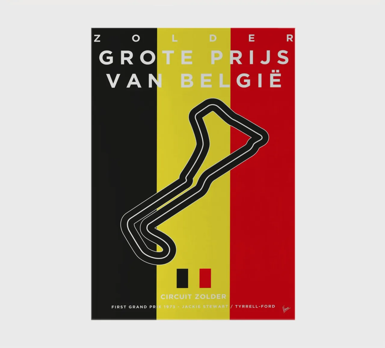 1973 F1 Zolder Race Track notebook by Formula Art