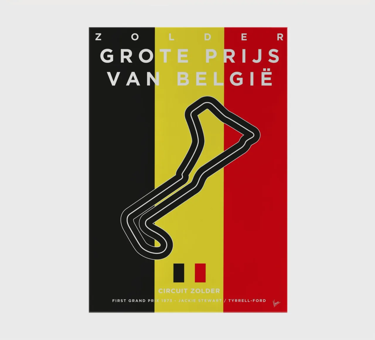 1973 F1 Zolder Race Track notebook by Formula Art