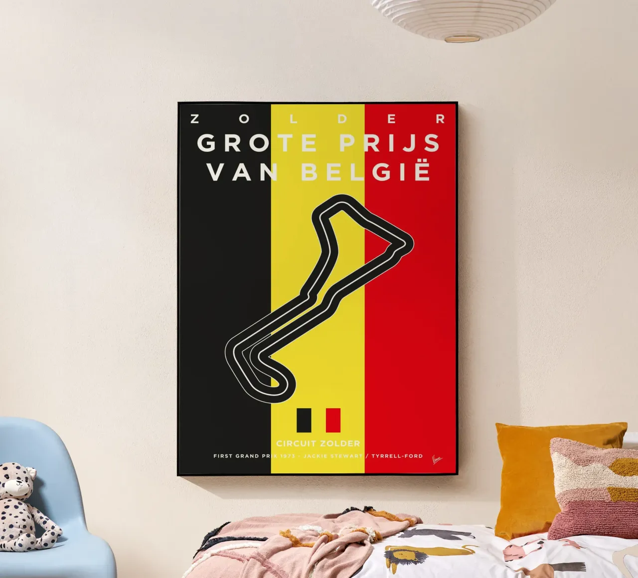 1973 F1 Zolder Race Track plexiglass da Formula Art