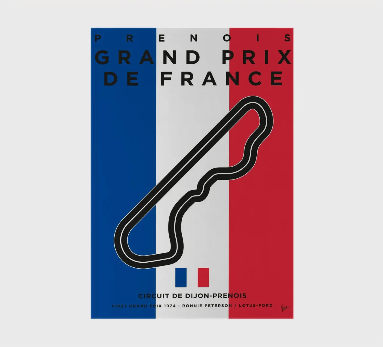 1974 F1 Dijon Race Track Notizbuch von Formula Art