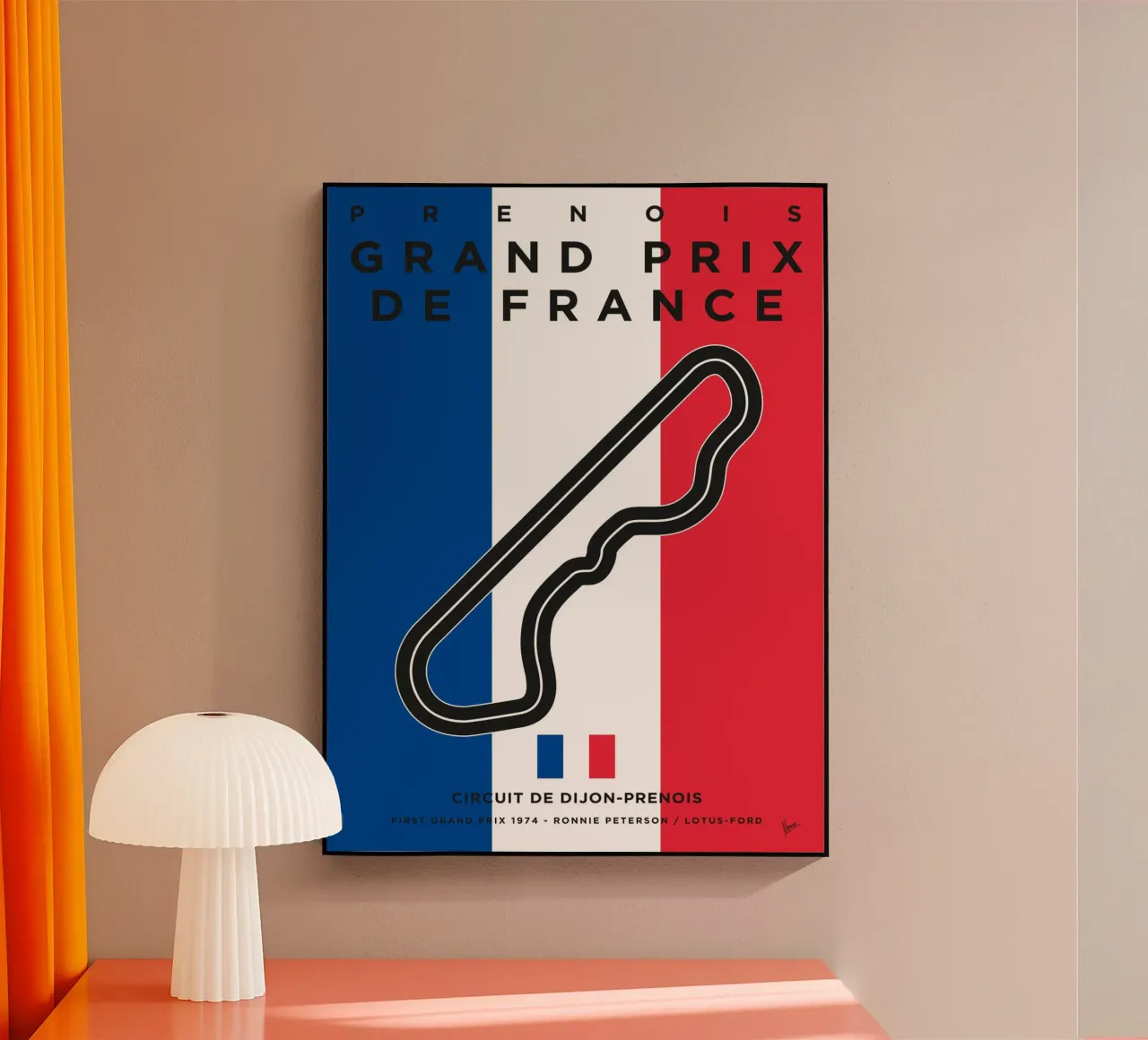 1974 F1 Dijon Race Track plexiglass da Formula Art