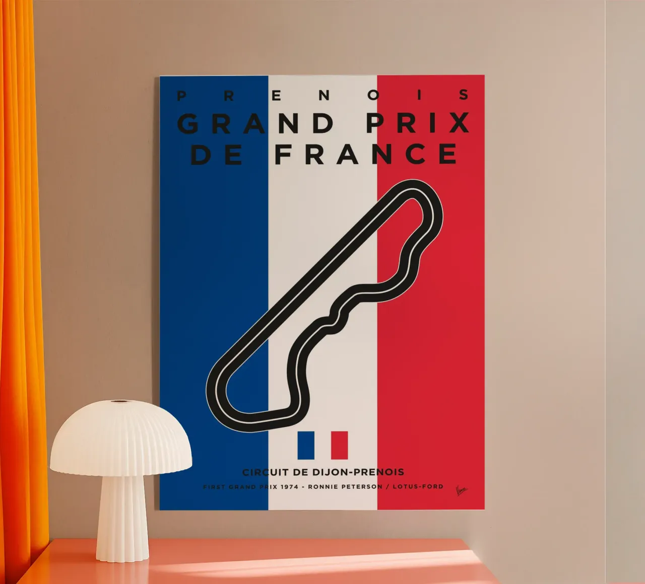 1974 F1 Dijon Race Track plexiglass da Formula Art