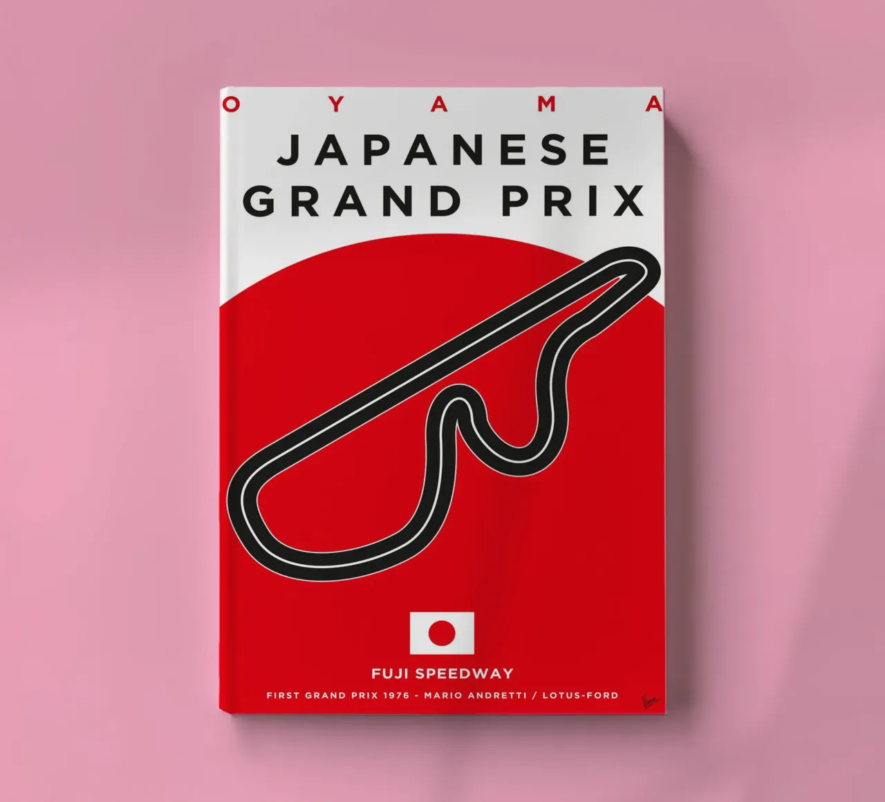 1976 F1 FUJI Race Track notebook by Formula Art