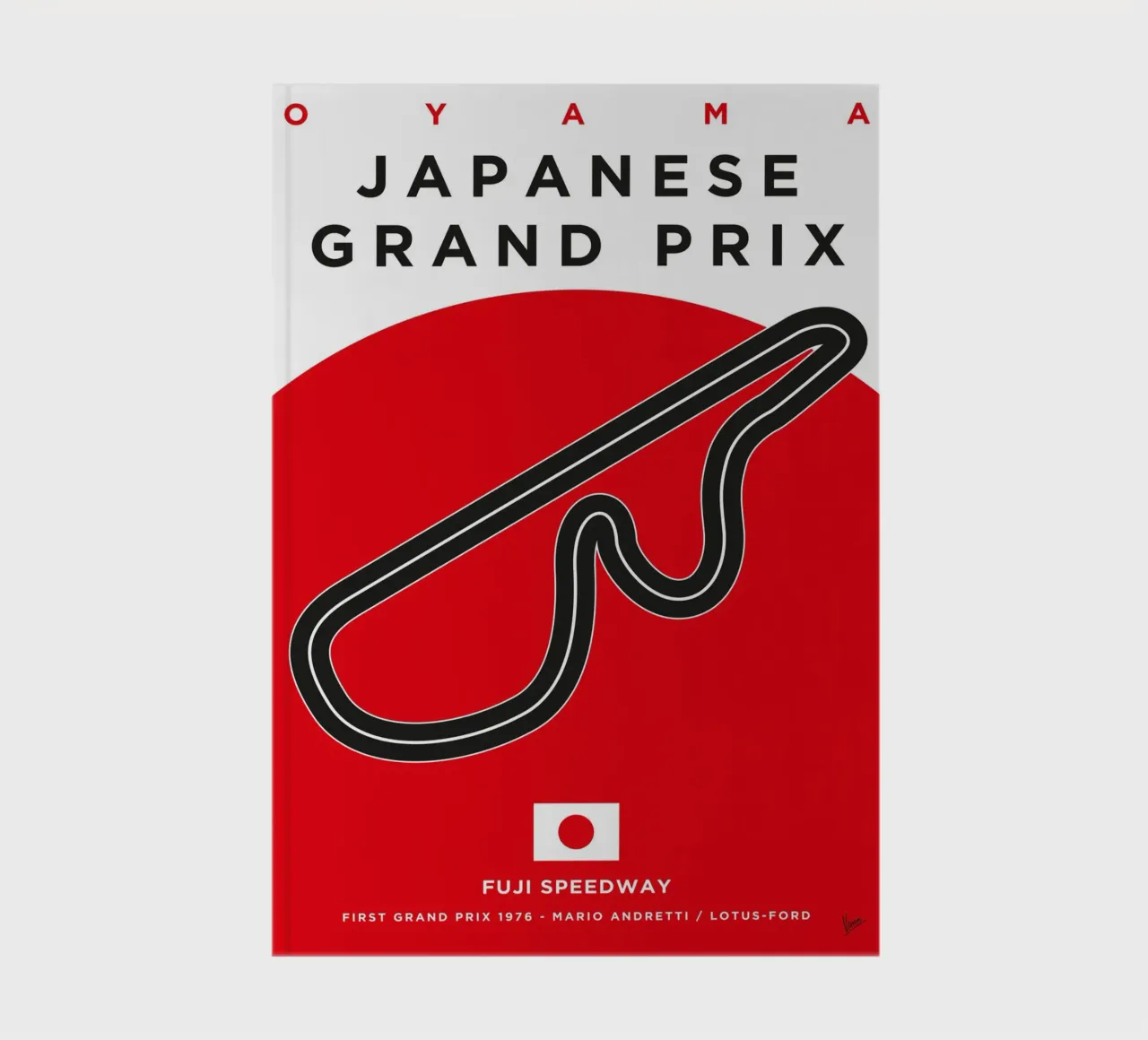 1976 F1 FUJI Race Track notebook by Formula Art