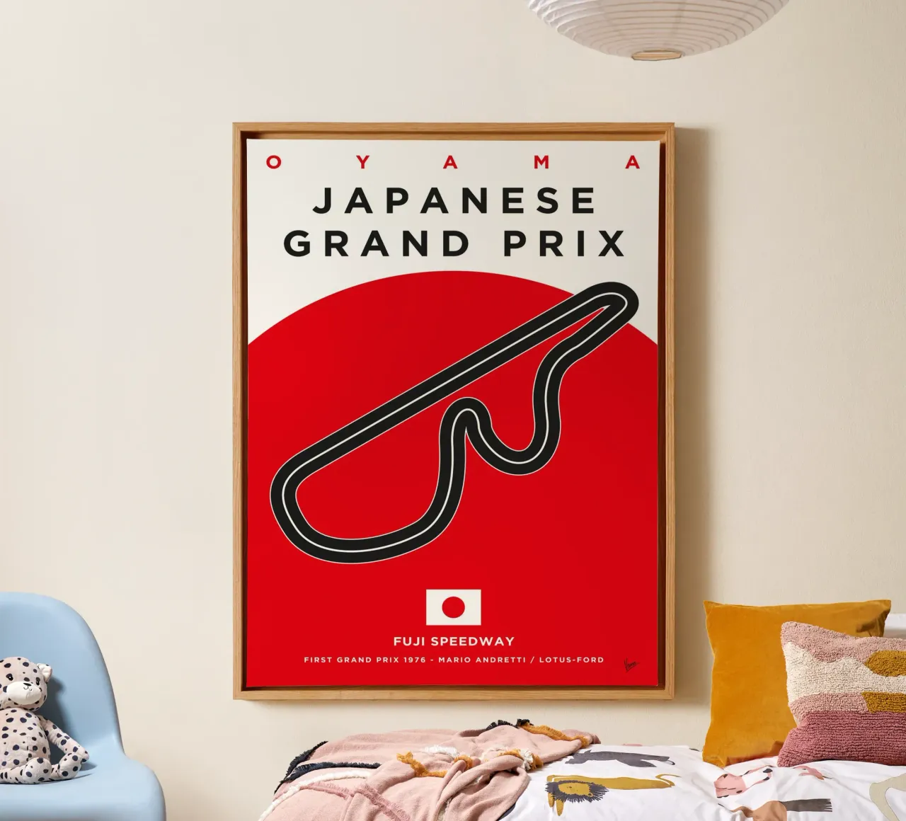 1976 F1 FUJI Race Track lienzo de Formula Art