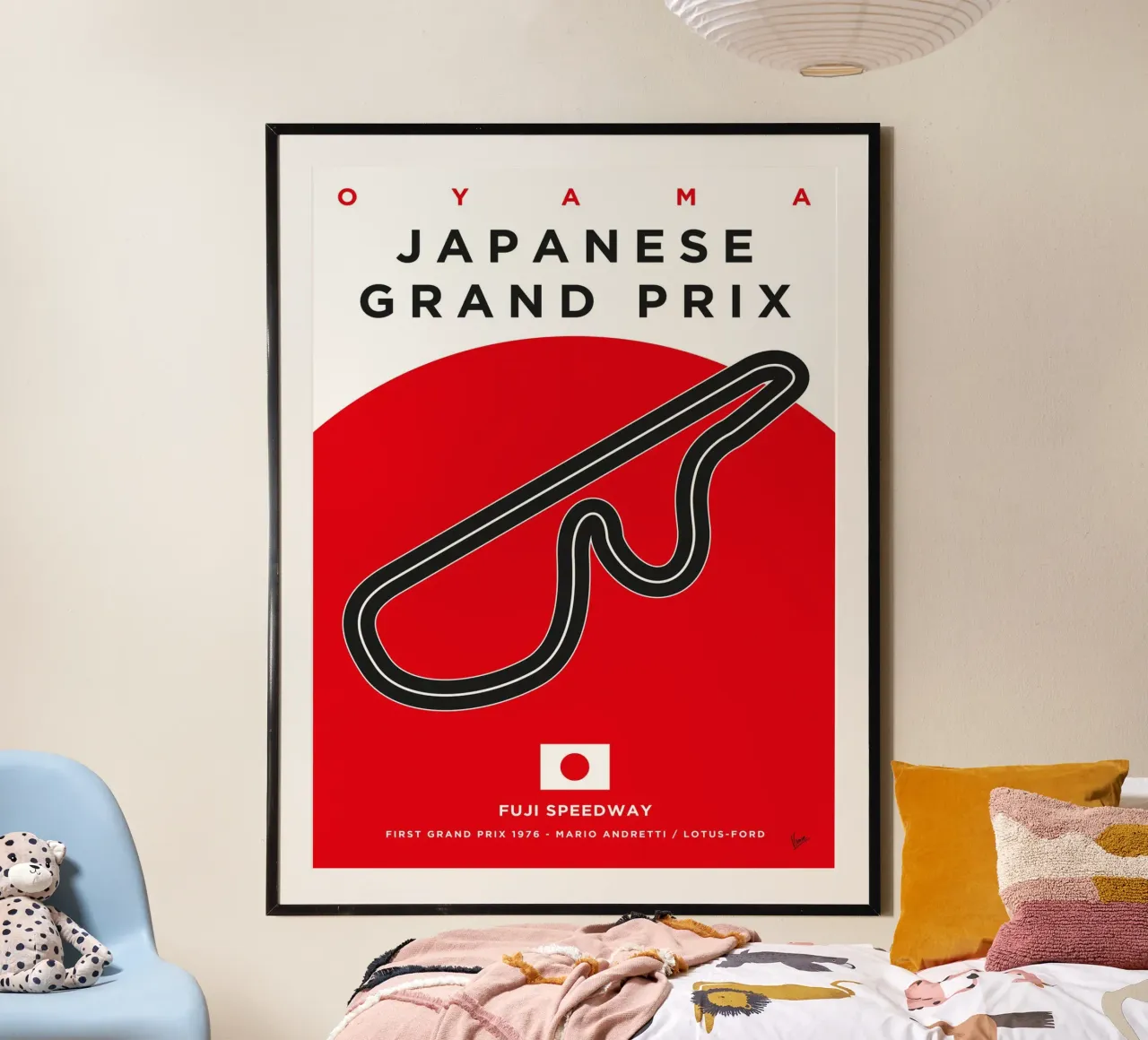 1976 F1 FUJI Race Track carta hahnemühle da Formula Art