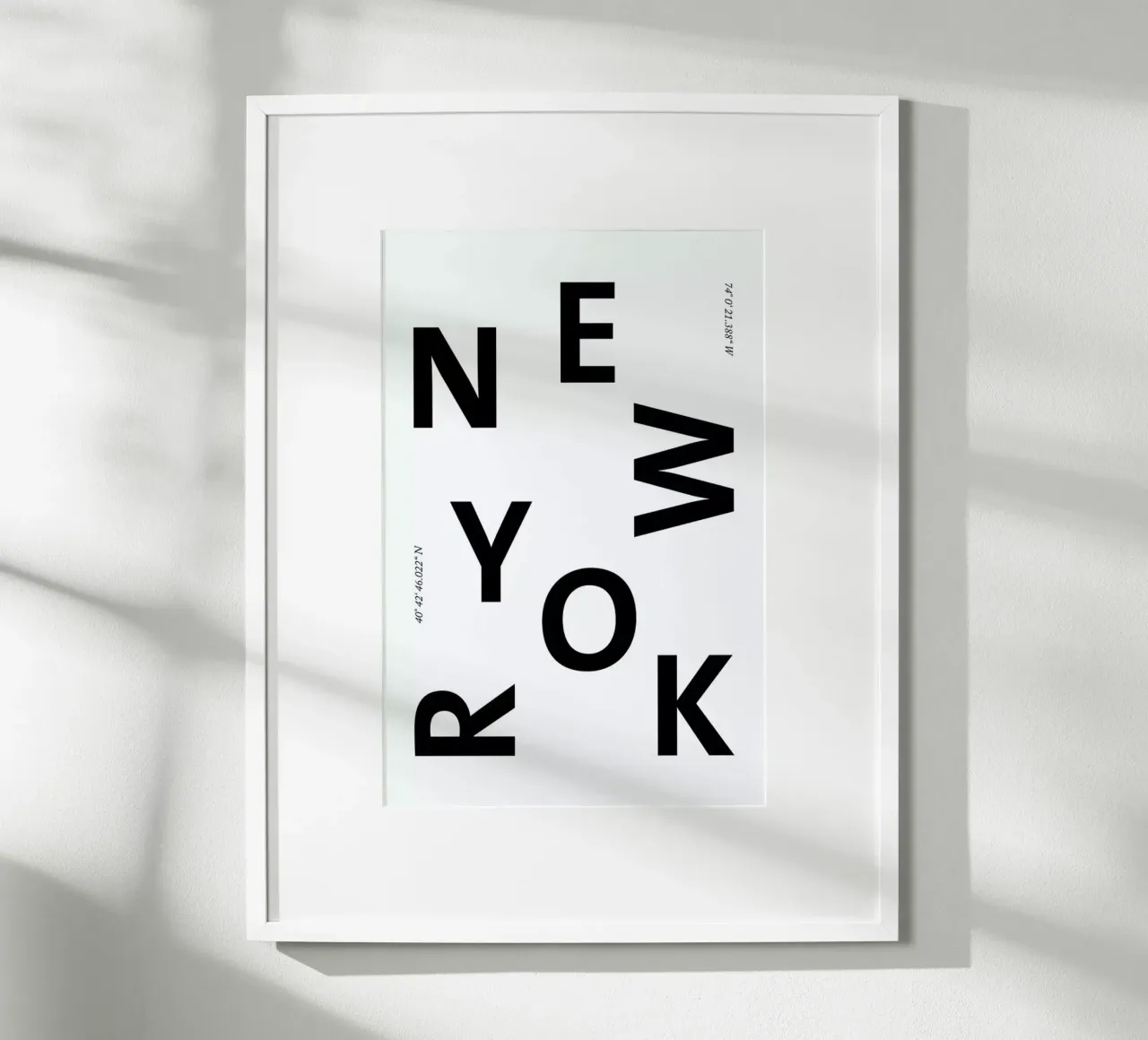 Cities - New York poster con telaio in alluminio da typealive