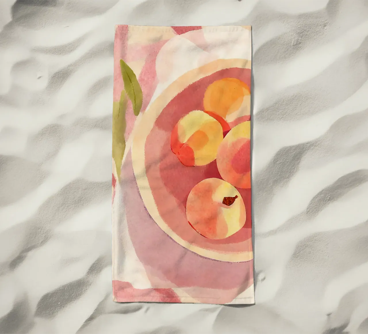I love Peaches beach towel by Ohkimiko