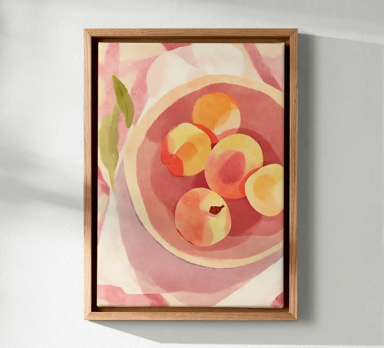 Ik hou van perziken canvas met Baklijst van Ohkimiko