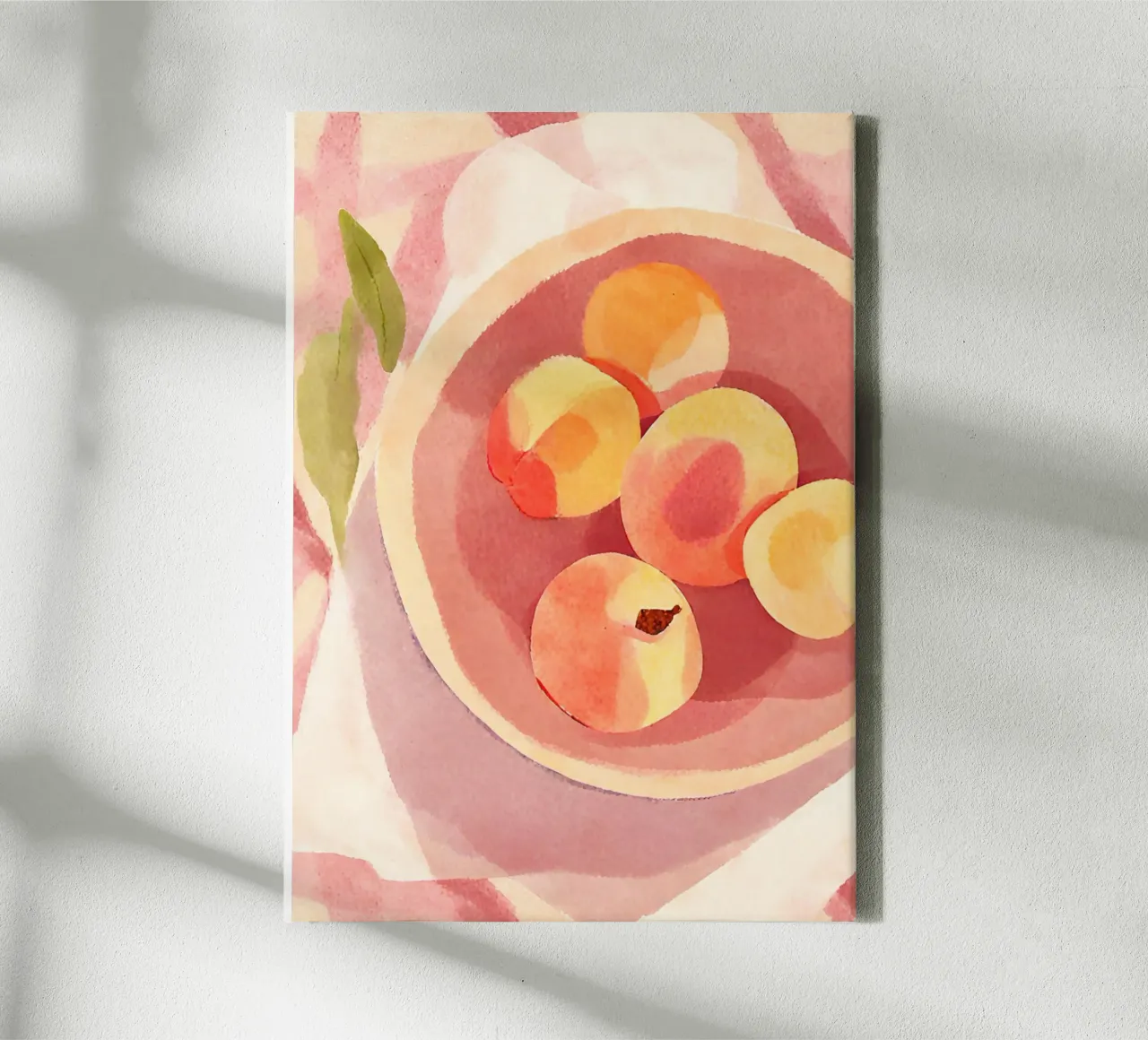 Ik hou van perziken canvas met Baklijst van Ohkimiko