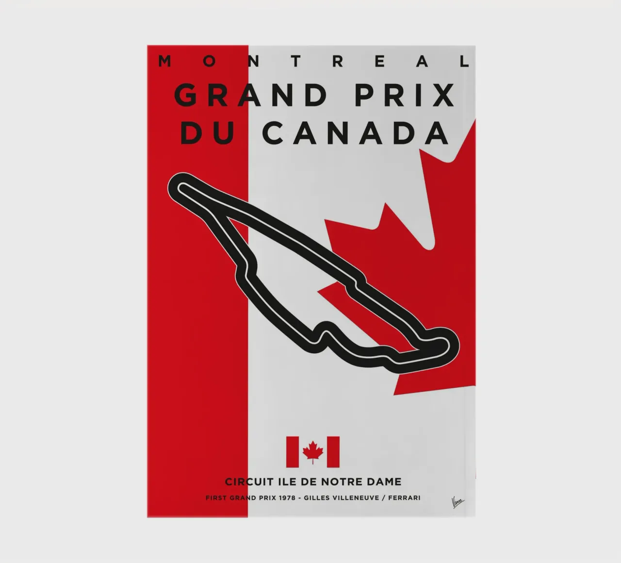 1978 F1 Montreal Race Track notebook by Formula Art