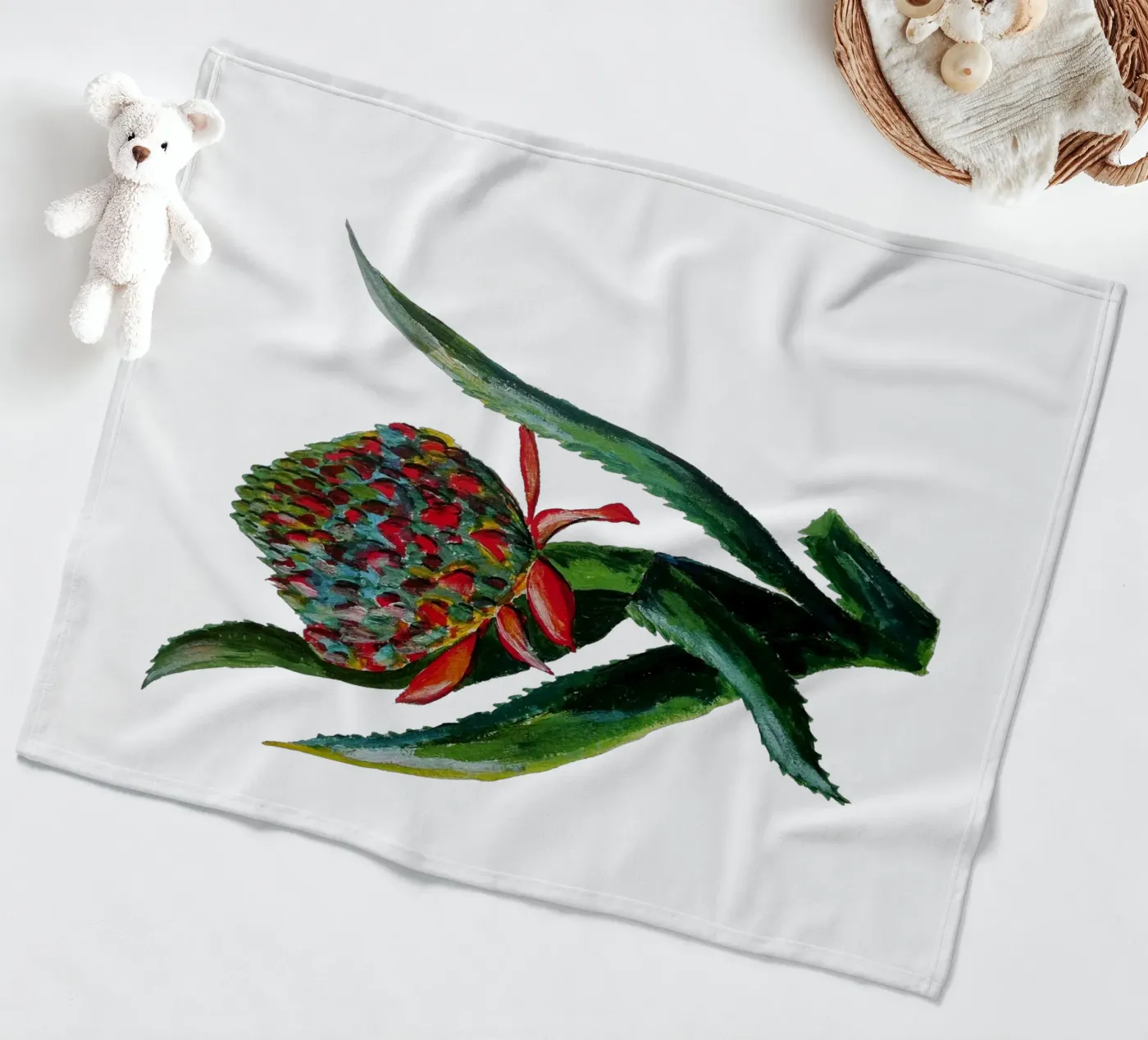 Flower fleecedeken van Femke Zwaan