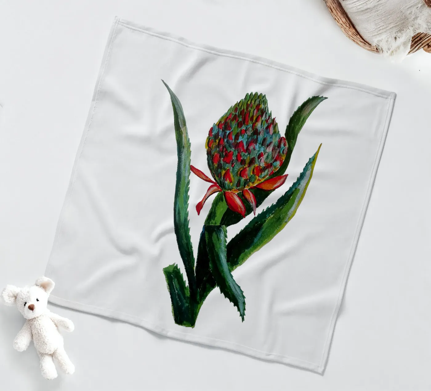 Flower fleecedeken van Femke Zwaan