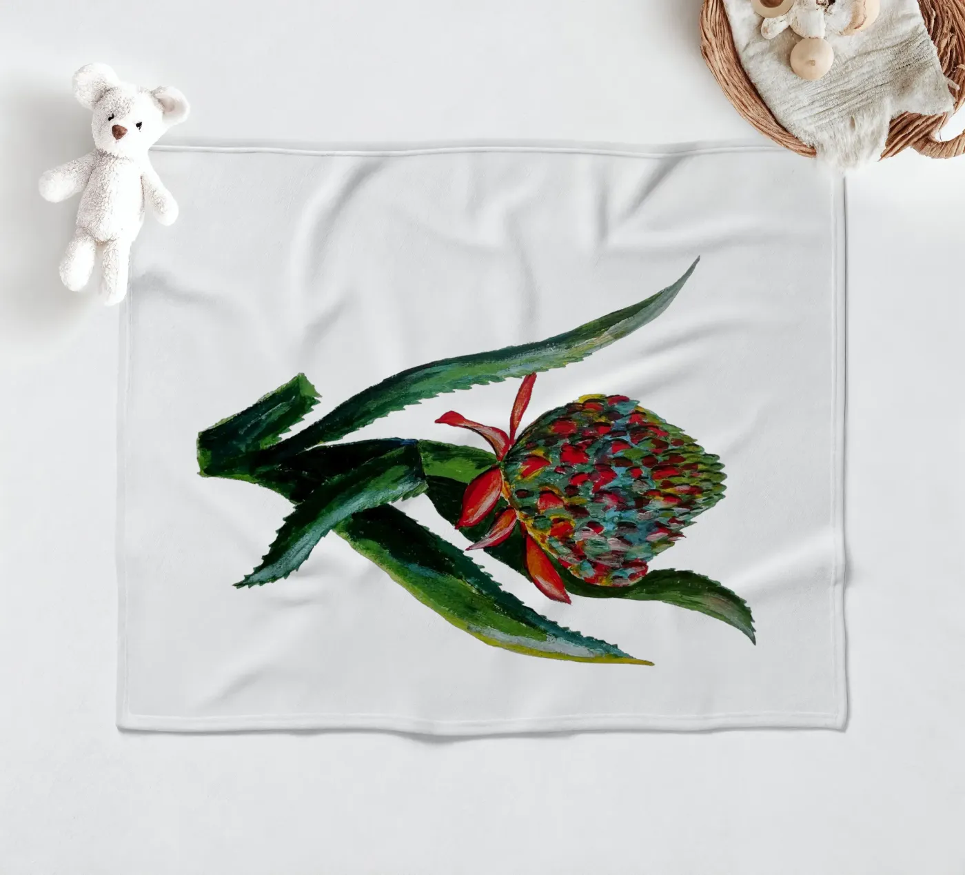 Flower fleecedeken van Femke Zwaan