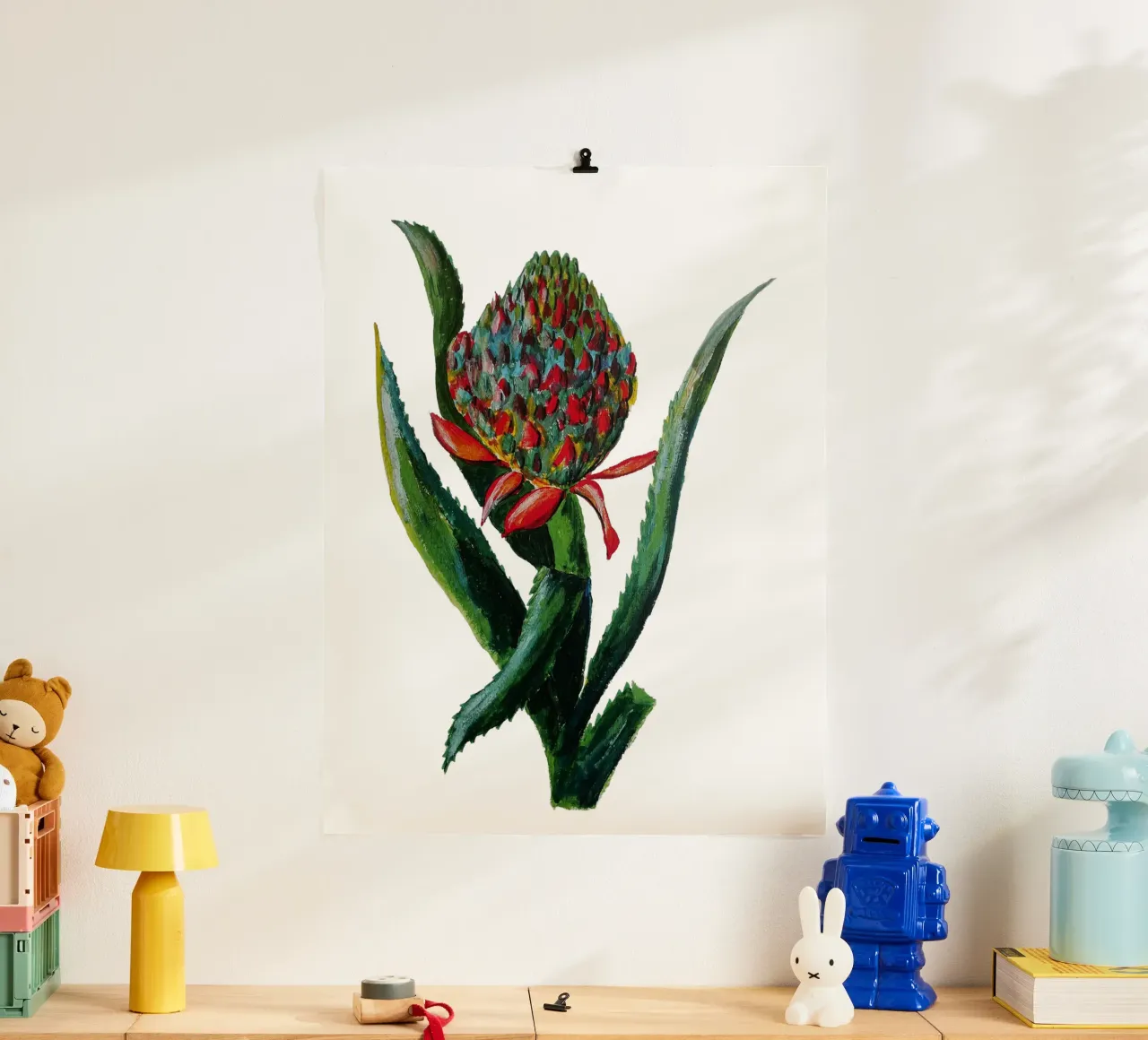 Flower poster con telaio in alluminio da Femke Zwaan