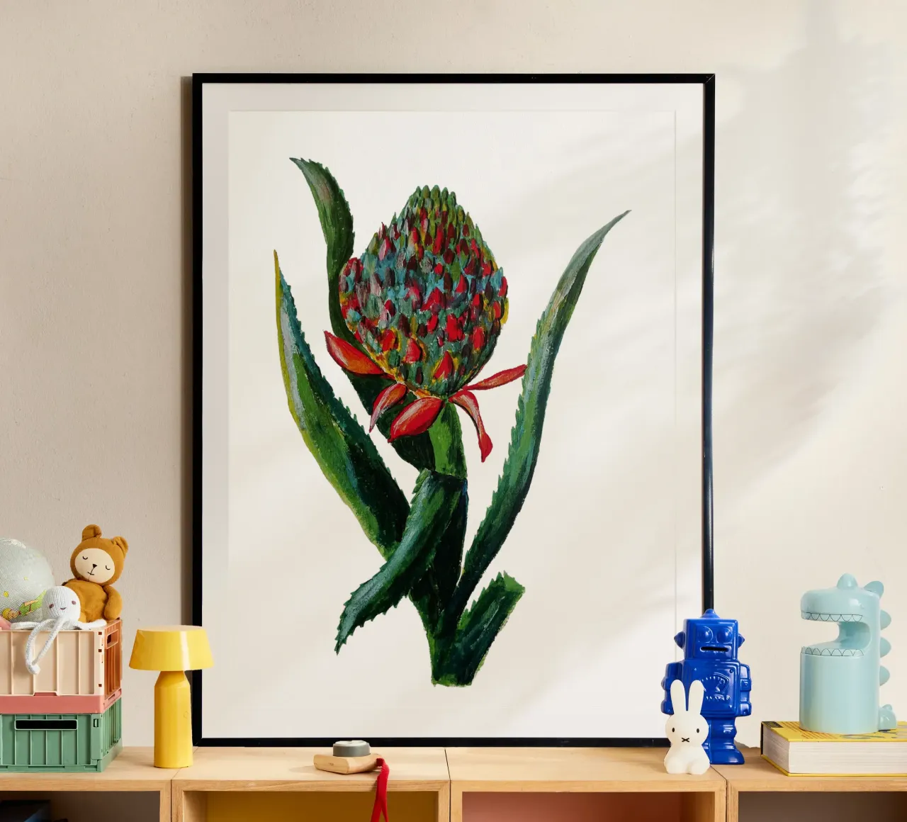 Flower poster con telaio in alluminio da Femke Zwaan