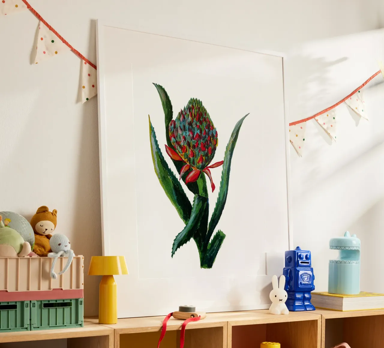 Flower poster con telaio in alluminio da Femke Zwaan