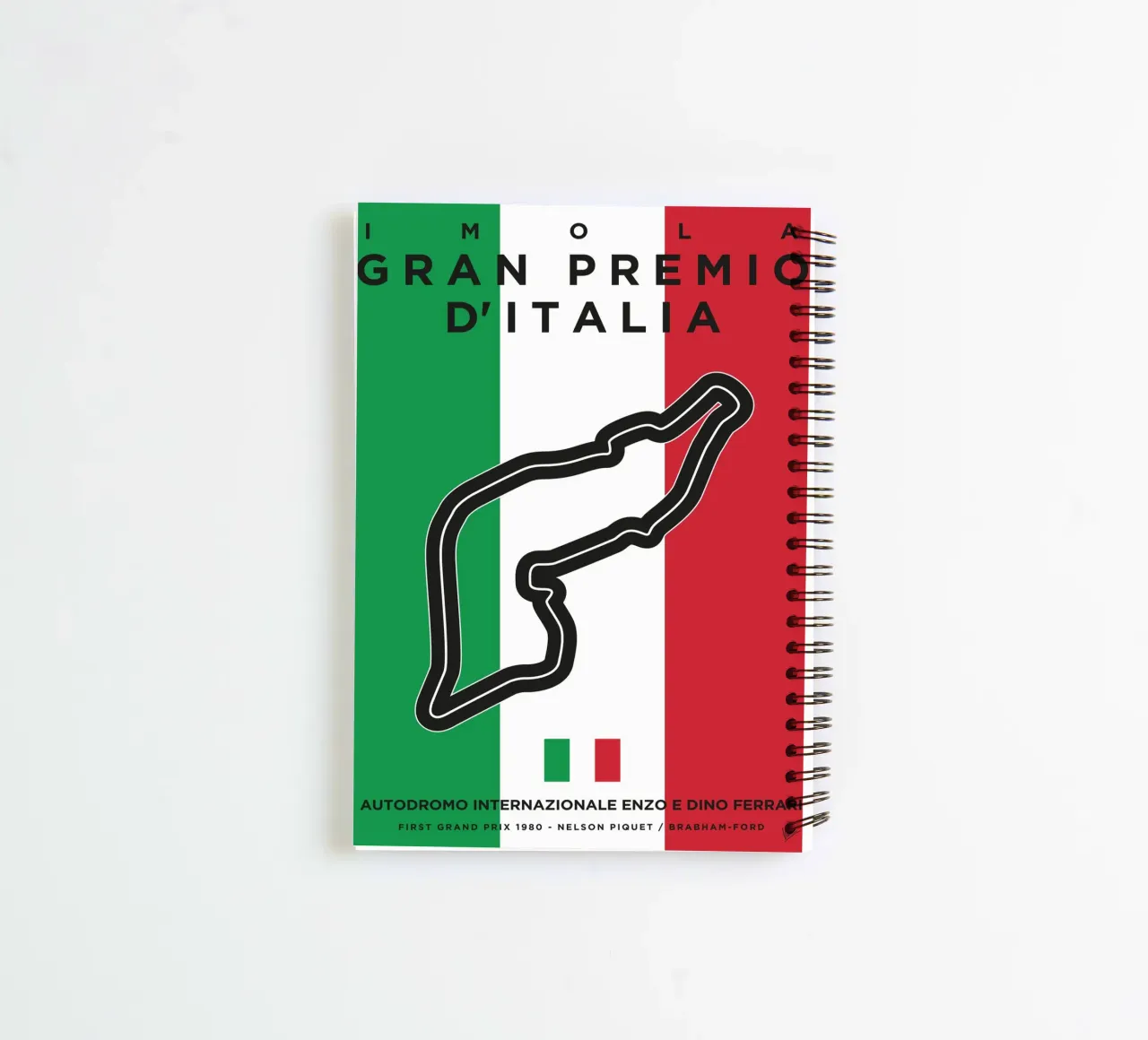 1980 F1 IMOLA-IT-GP Track carnet à spirale de Formula Art