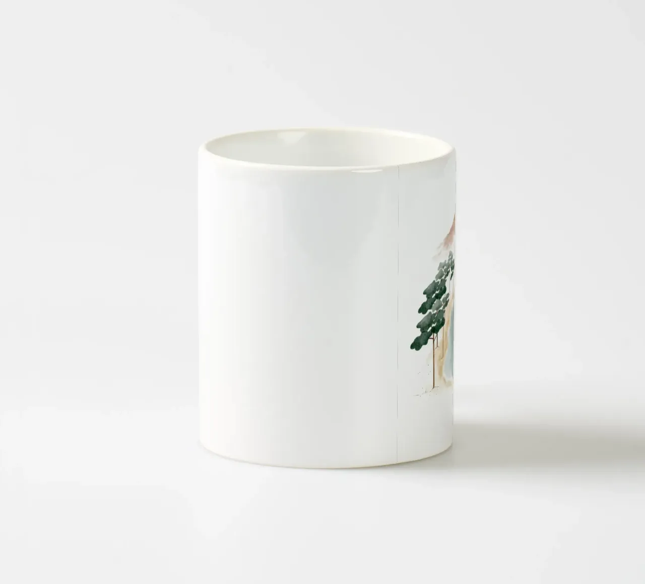 Line Up in Landes : Aventure de surf dans une forêt de rêve mug en céramique de Urchin Bay Art