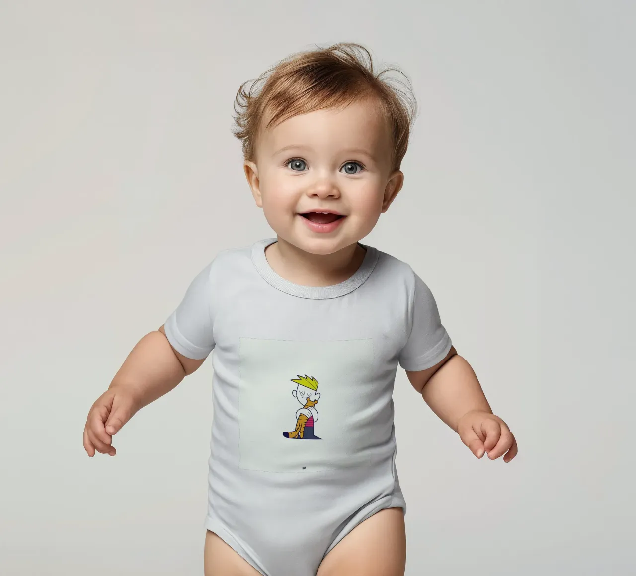 Let's go exploring the world together body neonato maniche corte da Ale Giorgini