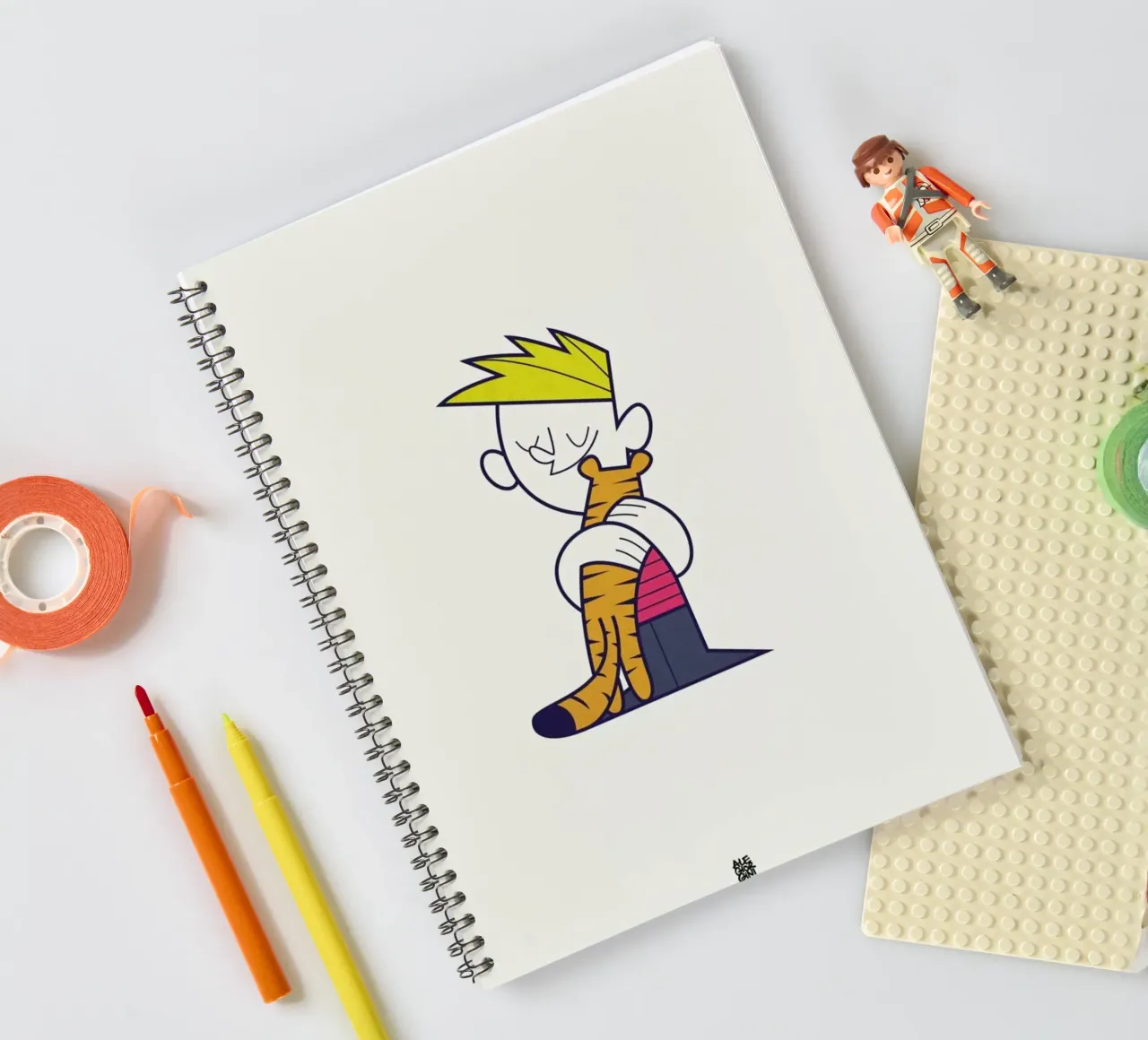 Let's go exploring the world together notitieboek met spiraal van Ale Giorgini