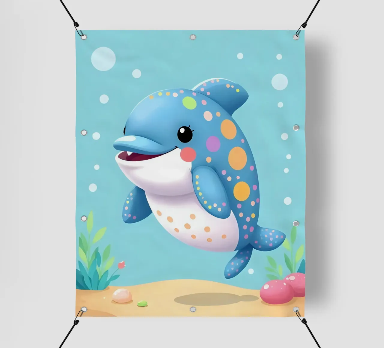 Delphin_1 telo in pvc da Tierisch bunt by LK