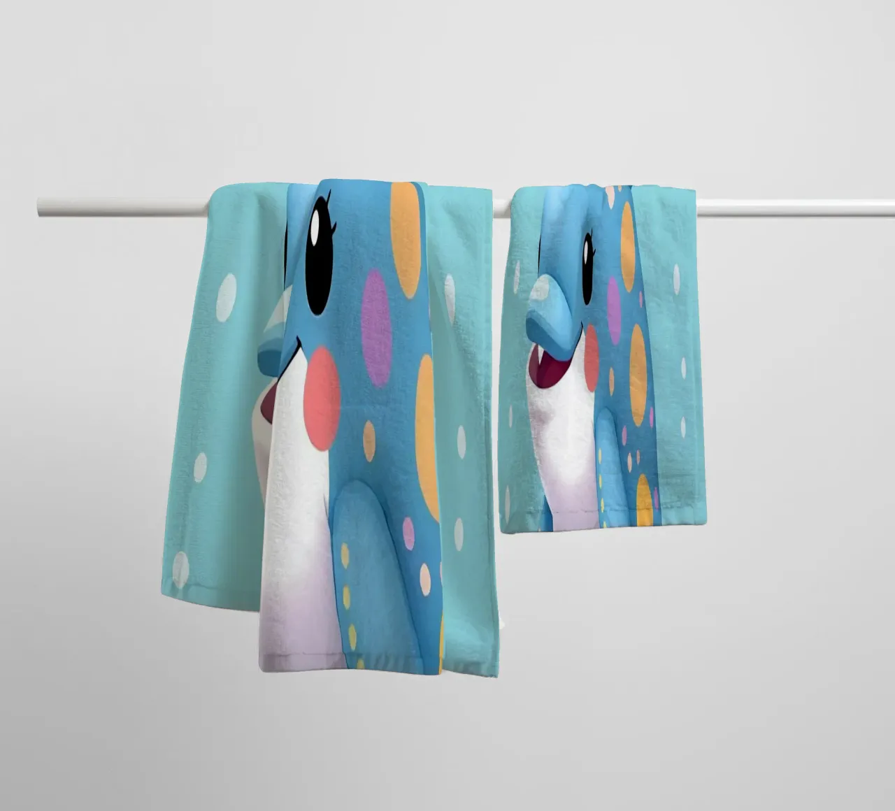 Delphin_1 asciugamano da bagno da Tierisch bunt by LK