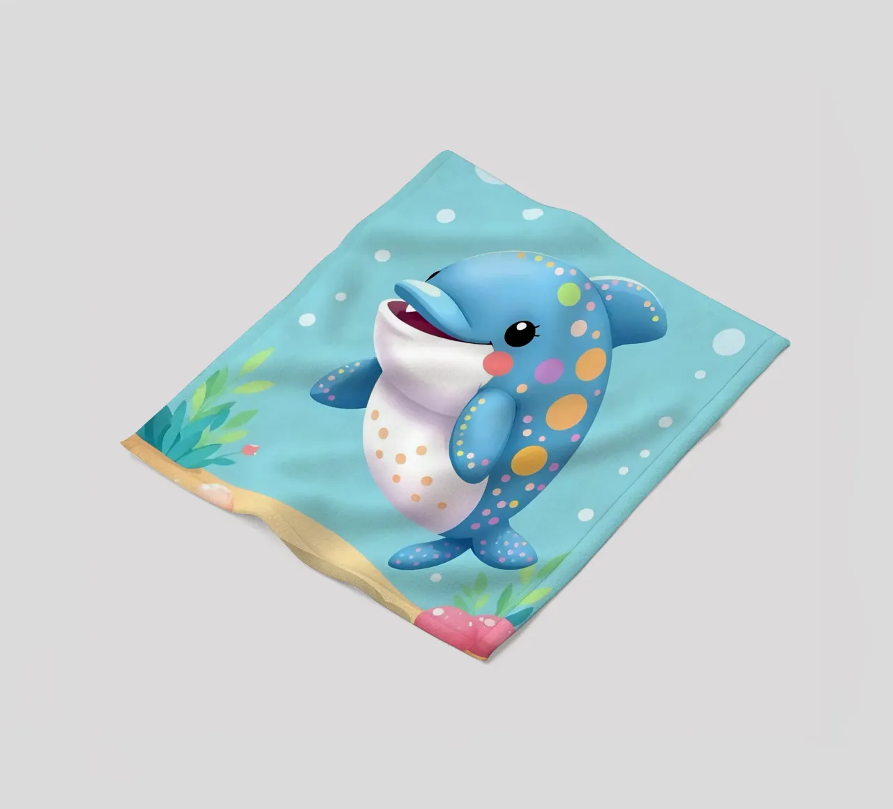 Delphin_1 coperta in pile da Tierisch bunt by LK