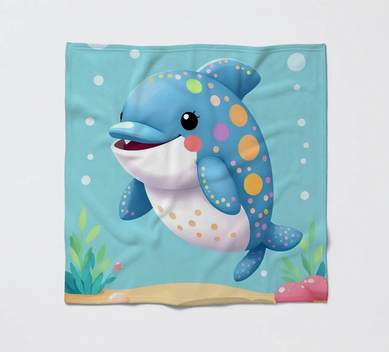 Delphin_1 coperta in pile da Tierisch bunt by LK