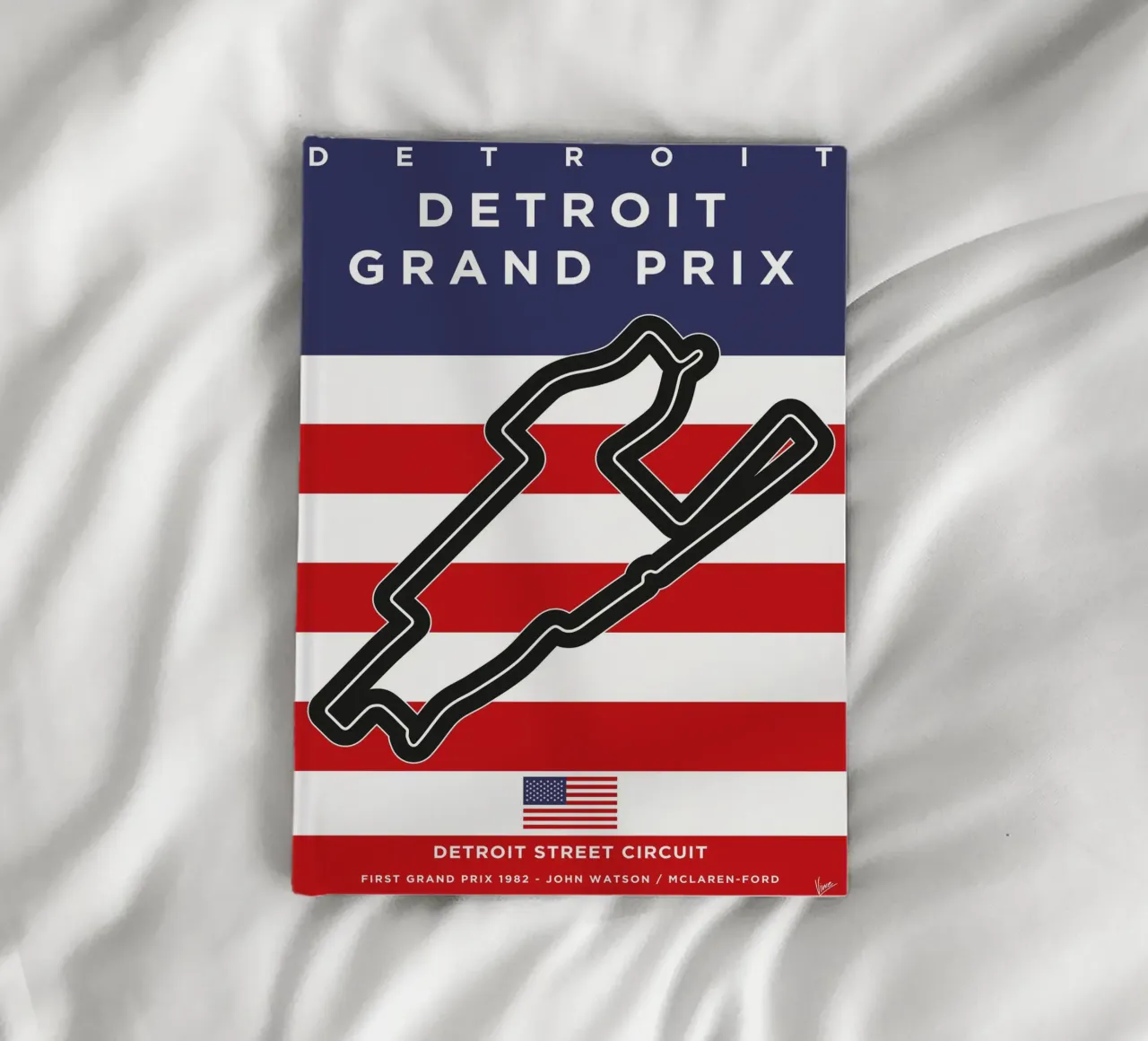 1982 F1 Detroit Race Track notebook by Formula Art