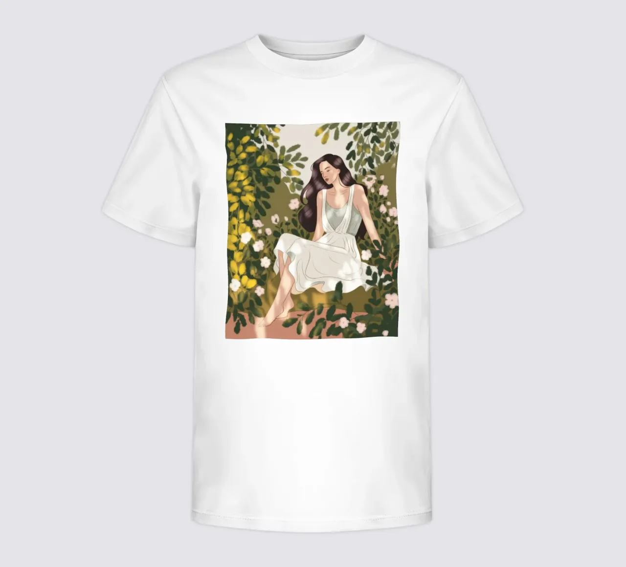 Serene Garden Repose kids t-shirt by Atelier Tiga