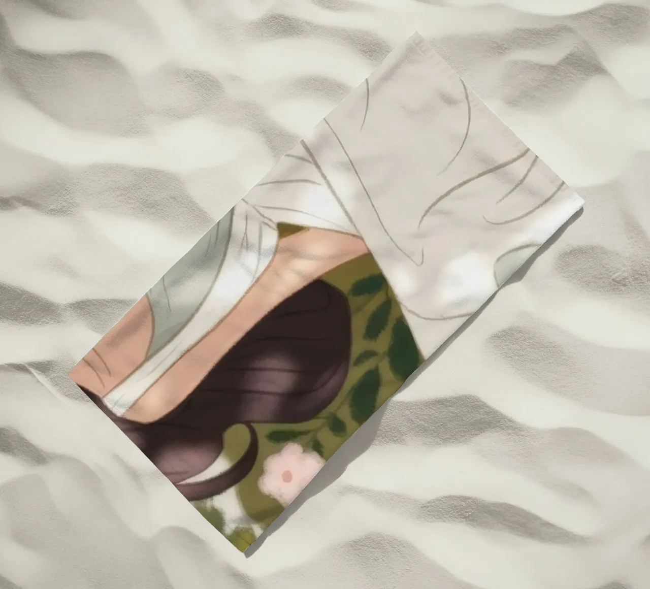 Serene Garden Repose beach towel by Atelier Tiga