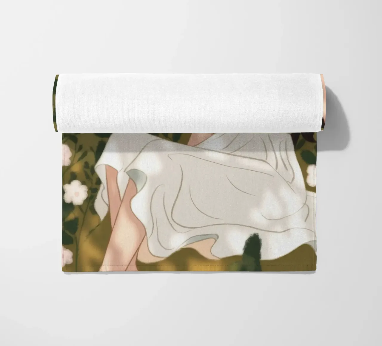 Serene Garden Repose beach towel by Atelier Tiga