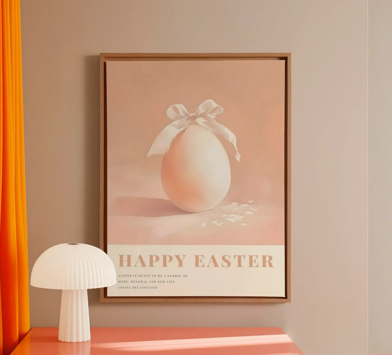 Happy Easter No 01 tela con Cornice a cassetta da treechild