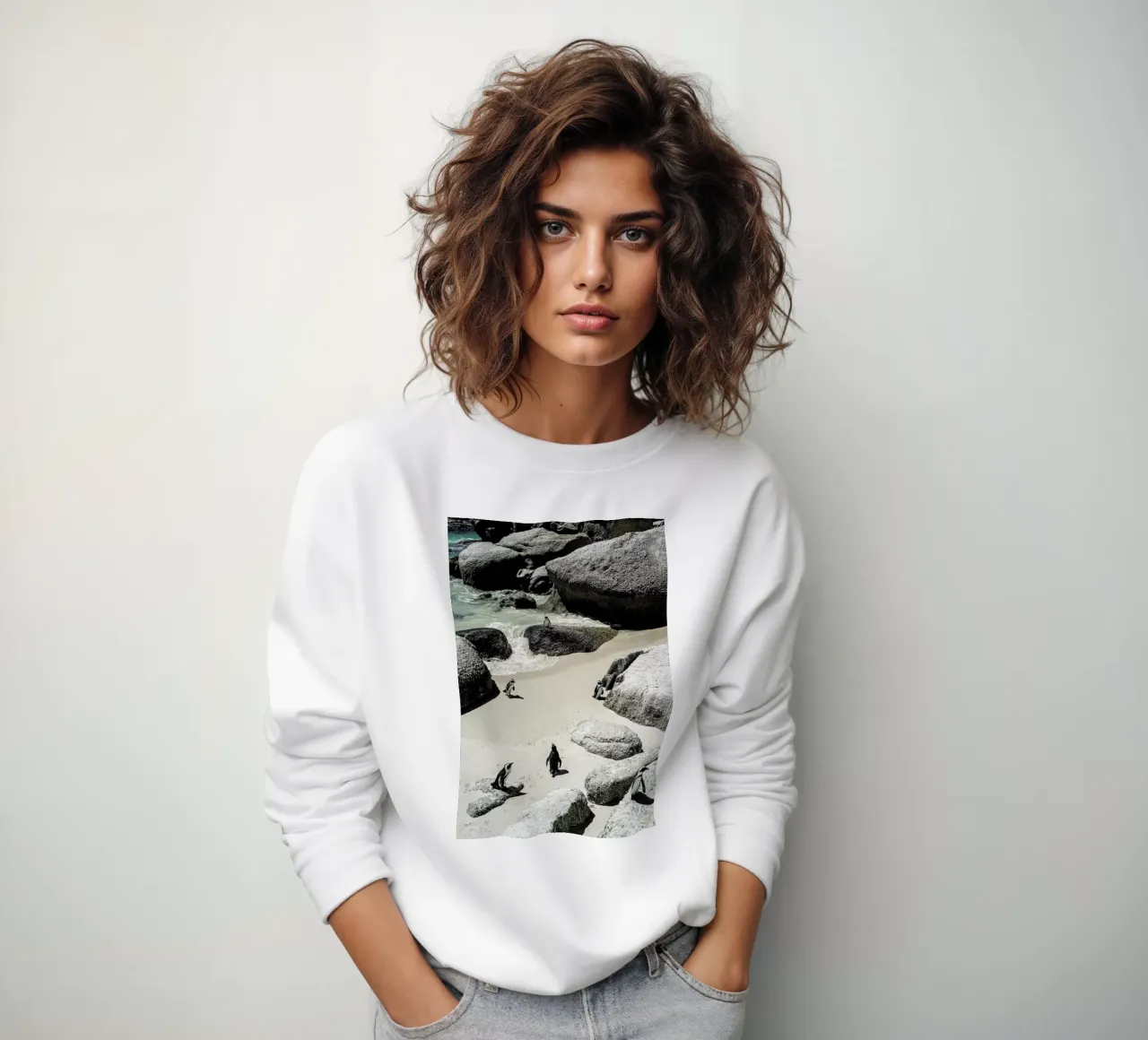 Penguins Beach sweatshirt by Shot By Clint