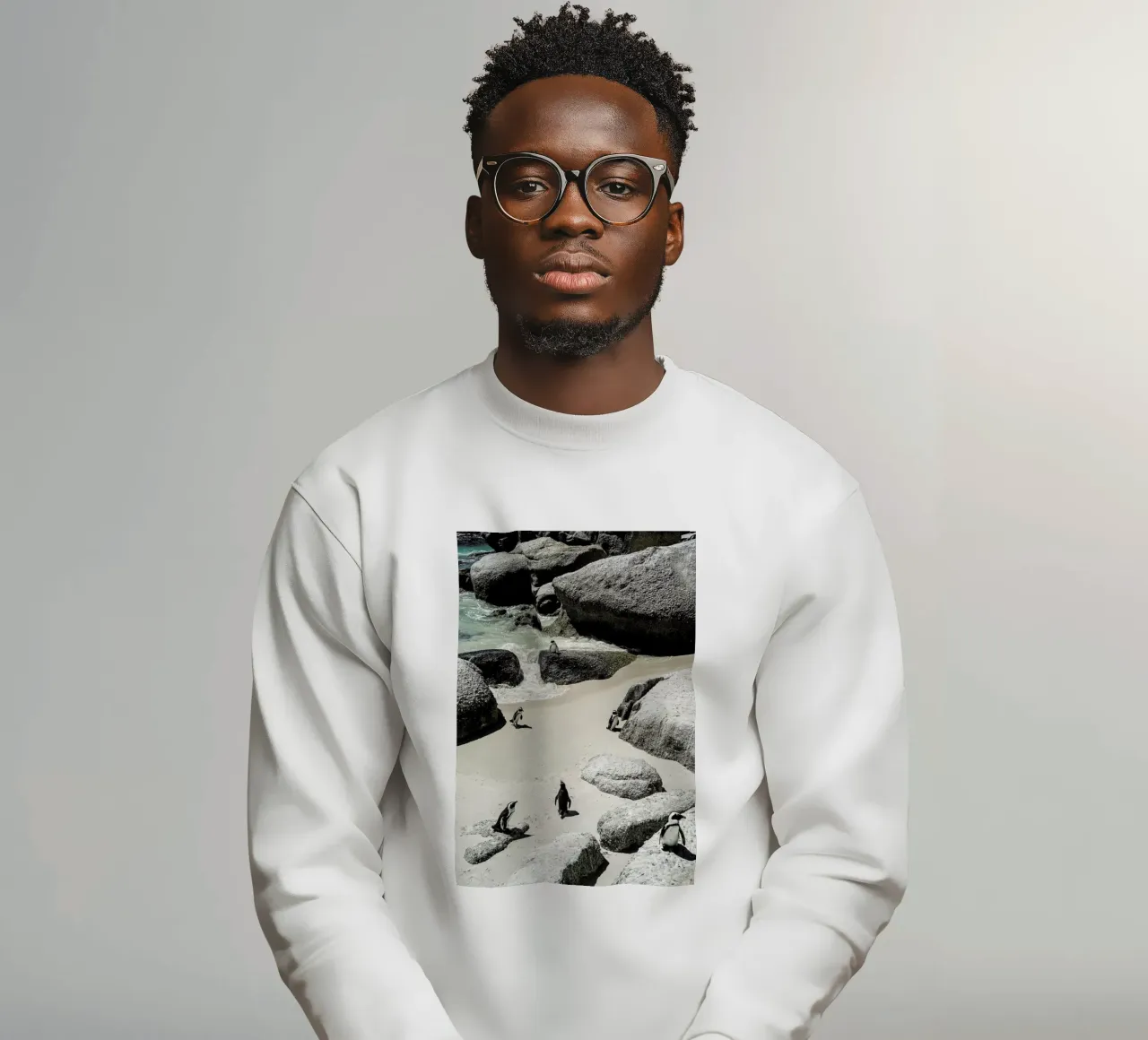 Penguins Beach sweatshirt by Shot By Clint