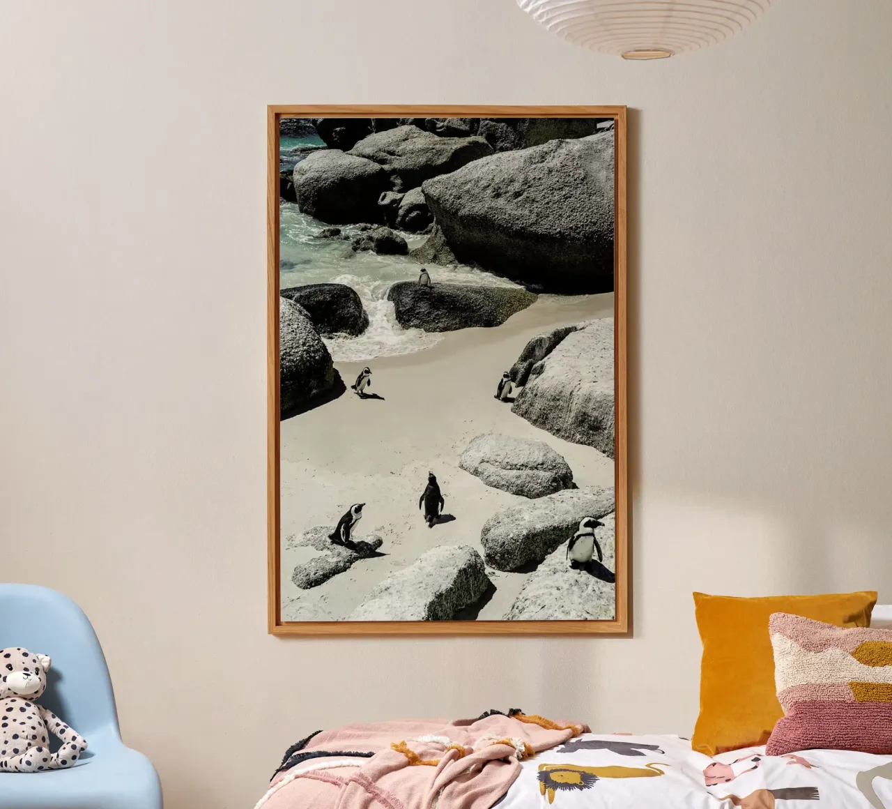 Penguins Beach alluminio dibond da Shot By Clint
