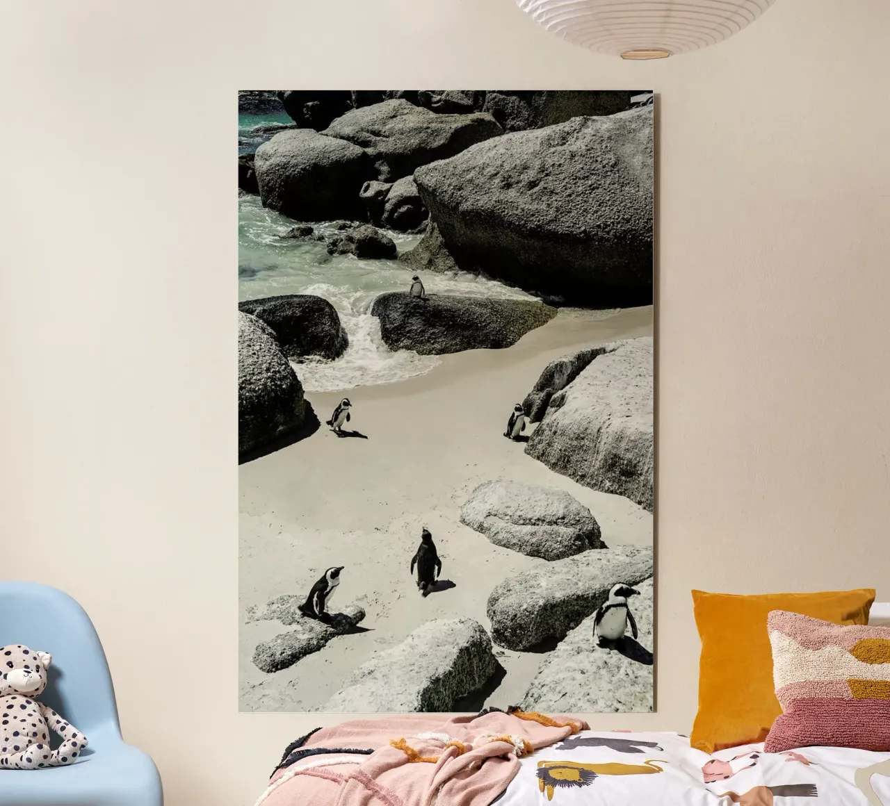 Penguins Beach alluminio dibond da Shot By Clint
